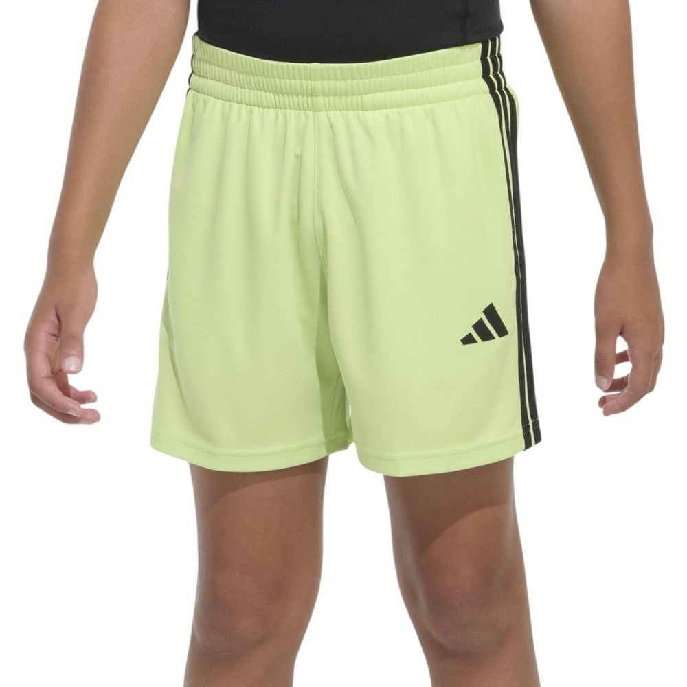 New Adidas Youth‎ Soccer Shorts Athletic Training Green 3 Stripe Sportswear L